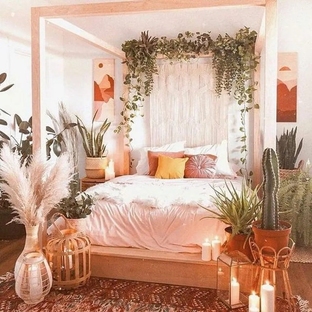 34 Awesome Boho Chic Bedroom Decor Ideas HOMYHOMEE
