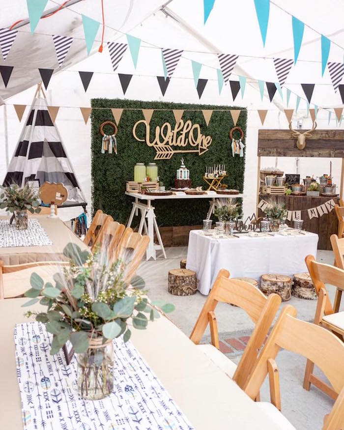 Kara's Party Ideas "Wild One" Bohemian Birthday Party