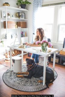 Adorable Tiny Balcony Home Office Decors To Inspire You 42